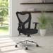 Modern Mid Back Mesh Office Chair, Black Mesh Executive Ergonomic Office Chair with Adjustable Padded Armrests, Black