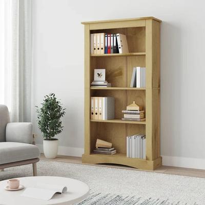 vidaXL 3/4-Tier Bookcase Mexican Pine Corona Range Multi Colors 39.4