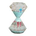 Trayknick Creative Hourglass Ornament Freestanding Acrylic Floating Oil Drop Hourglass Statue for Desktop