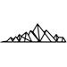 1pc Geometric Mountain Metal Wall Art Decor Black Mountain Wall Hanging Decor Wall Art Cutout Sign