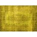 Ahgly Company Indoor Rectangle Persian Yellow Bohemian Area Rugs 6 x 9