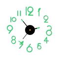 Night Light Wall Clock Luminous Frameless Diy Wall Clock 3D Large Mute Mirror Wall Clock Modern Decor Family Quote Wall Stickers Clock kit for Home Living Room Bedroom Office Wall