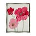 Stupell Romantic Red Poppies Trio Botanical & Floral Painting Gray Floater Framed Art Print Wall Art