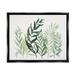 Stupell Industries Layered Plant Leaves Botanical Graphic Art Jet Black Floating Framed Canvas Print Wall Art Design by Grace Popp