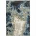 HomeRoots 509845 6 x 9 ft. Blue Gray Charcoal & Beige Abstract Power Loom Stain Resistant Rectangle Area Rug