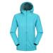 iOPQO Jackets For Women Rain Jacket Women Women Solid Rain Outdoor Plus Hooded Raincoat Windproof Jacket Coat Womens Winter Coats Coats For Women Winter Jackets For Women Sky Blue 3XL