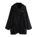 Dtydtpe Clearance Sales Cardigan for Women Ladies Double-Sided Plush Large Lapel Bat Sleeve Cardigan Jacket Plus Size Tops for Women Winter Coats for Women