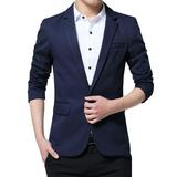 iOPQO blazer jackets for men Men s Fashion One Button Suit For Self-Cultivation Business Coat Men s Blazers Navy XXL