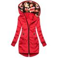 Dtydtpe 2024 Clearance Sales Hoodies for Women Floral Print Jacket Zipper Pocket Sweatshirt Coat Womens Long Sleeve Tops Winter Coats for Women