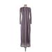 Kendall & Kylie Cocktail Dress - Sheath Plunge 3/4 sleeves: Purple Stripes Dresses - Women's Size 8