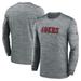 Men's Nike Heather Gray San Francisco 49ers Sideline Team Velocity Performance Long Sleeve T-Shirt