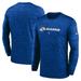 Men's Nike Royal Los Angeles Rams Sideline Team Velocity Performance Long Sleeve T-Shirt