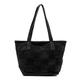 FIRENZE ARTEGIANI. Agnone Shopper Tasche für Damen, echtes Leder, Veloursleder, 38 x 14 x 24 cm, Farbe: Schwarz, Schwarz, Utility