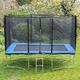 Acrobat 8x12FT or 366cm x 244cm Rectangular Trampoline with Blue Coloured Padding, Safety Net Enclosure, Weather Cover and Ladder
