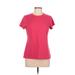 Tek Gear Active T-Shirt: Pink Solid Activewear - Women's Size Large
