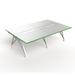 Scale 1:1 EYHOV Rail Quad 4 Person Desk Wood/Metal in Green/White | 29.5" H x 96" W x 63" D | Wayfair SC-EYDW-4S96-GWSG