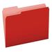 Pendaflex Two-Tone Color File Folders Letter Size Red 1/3 Cut 100 per box (152 1/3 RED)