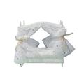 Skindy Handmade Princess Bed Model - Beautiful High Simulation Exquisite Fine Workmanship Decoration 1/12 Scale Dollhouse Artificial Mini Mesh Princess Bed Role Play
