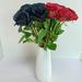 Anvazise 1 Branch Artificial Flower Vivid Appearance No Watering Faux Silk Simulation Rose Flower DIY Wedding Bouquet Decor for Hotel Red One Size