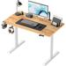 Inbox Zero Itsuo Adjustable Height Cup Holder Standing Desk Wood/Metal in White | 44 W x 23.6 D in | Wayfair D5478BB0AB8544D596390672C5EF59AD
