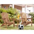 Rosecliff Heights Hawkesbury Cedar Foldable Outdoor Adirondack Chair Set Wood in Brown | 36 H x 28 W x 31 D in | Wayfair