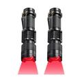 Mengen 2PCS Red LED Flashlight Single Mode Red Light Single Mode Red LED Torch Scalable Red Light Flashlight for Astronomy Aviation Night Observation (6)