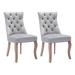 Rosdorf Park Colchester Tufted Velvet Parsons Chair Wood/Upholstered/Velvet in Gray | 37.4 H x 18.31 W x 19.3 D in | Wayfair