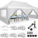 SANOPY 10 x 20 Outdoor Canopy Pop up Canopy Tent Party Instant Shelter Gazebo with 6 Removable Side Walls Portable Car Canopy for Patio Picnic Carport Party Wedding White