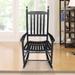 Tangkula Acacia Wood Porch Rocking Chair Set, Wooden Rocking Chair Rocker with High Back & Armrest for Indoor Outdoor Use