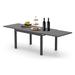 Large Extendable Patio Dining Table Aluminum Adjustable Table