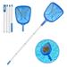 Anvazise Pool Skimmer Net Deep Fine Mesh Solid Plastic Frame Detachable Pole Large Capacity Heavy Duty Leaf Fine Debris Pool Cleaning Net Pool Accessories style C One Size