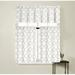 Regal Home Collections Shabby Trellis Kitchen Curtain Set - Linen