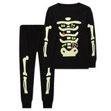 Skeleton Costume Kids Halloween Costumes for Boys and Girls Outfit Jumpsuit for Halloween Crew Neck Role Play Outfits Glows in the Dark