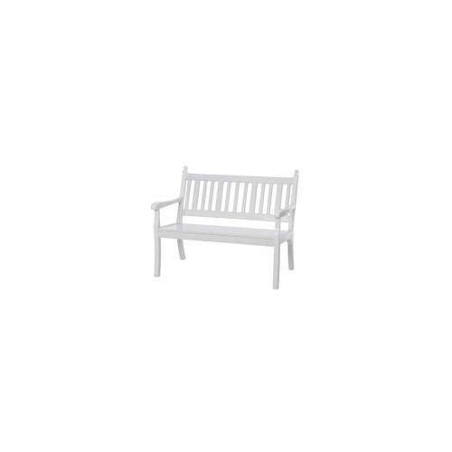 PROREGAL Gartenbank Aruba | 2-Sitzer | Weiß | HxBxT 88x115x69cm | UV-beständiger Kunststoff | Parkbank Sitzbank Gartenbänke Balkon Terrasse