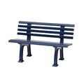 PROREGAL Gartenbank Antigua | 2-Sitzer | Blau | HxBxT 74x120x54cm | UV-beständiger Kunststoff | Parkbank Sitzbank Gartenbänke Balkon Terrasse