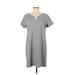 Jane and Delancey Casual Dress - Shift: Gray Plaid Dresses - Women's Size Medium