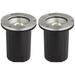 Dara 5 1/4" Wide Silver Black LED In-Ground Lights Set of 2