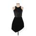 Mason by Michelle Mason Casual Dress - Mini Crew Neck Sleeveless: Black Solid Dresses - Women's Size 4