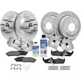 2006-2008 Lincoln Mark LT Front and Rear Brake Pad Rotor and Caliper Set - Detroit Axle