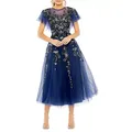 Mac Embellished Floral Tulle Midi-Dress