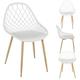 Mobilibrico - Lot De 4 Chaises Exterieur Pp Malaga Blanc M4