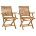 Gecheer Folding Patio Chairs 2 pcs Solid Teak Wood