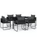 vidaXL Patio Dining Set Outdoor Dining Set Garden Table and Chair Set Black