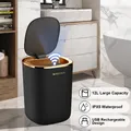 HOSmart-Poubelle à capteur automatique pour cuisine et toilettes corbeille à ordures de luxe