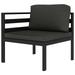 Gecheer Sectional Corner Sofa 1 pc with Cushions Aluminum Anthracite