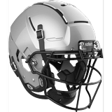Schutt F7 VTD Adult Football Helmet with Carbon Steel Mask (Metallic Silver XL+ Black ROPO-NB)