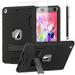 For iPad 6th/5th Generation Case 9.7 Inch Shockproof Rugged Heavy Duty Cover+Screen Protector (Black)