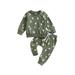 Sunisery 2Pcs Baby Boy Halloween Outfits Long Sleeve Ghost Print Sweatshirt + Pants Set Autumn Toddler Newborn Infant Clothes Set