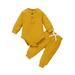 TOPGOD Unisex Newborn Baby Boy Girl Knit Fall Winter Clothes Long Sleeve Sweater Romper and Pants Warm 2 Piece Outfits Set