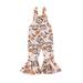 Infant Toddler Baby Girl Halloween Jumpsuit Overalls Sleeveless Backless Cartoon Pumpkin Print Romper Bell-Bottoms